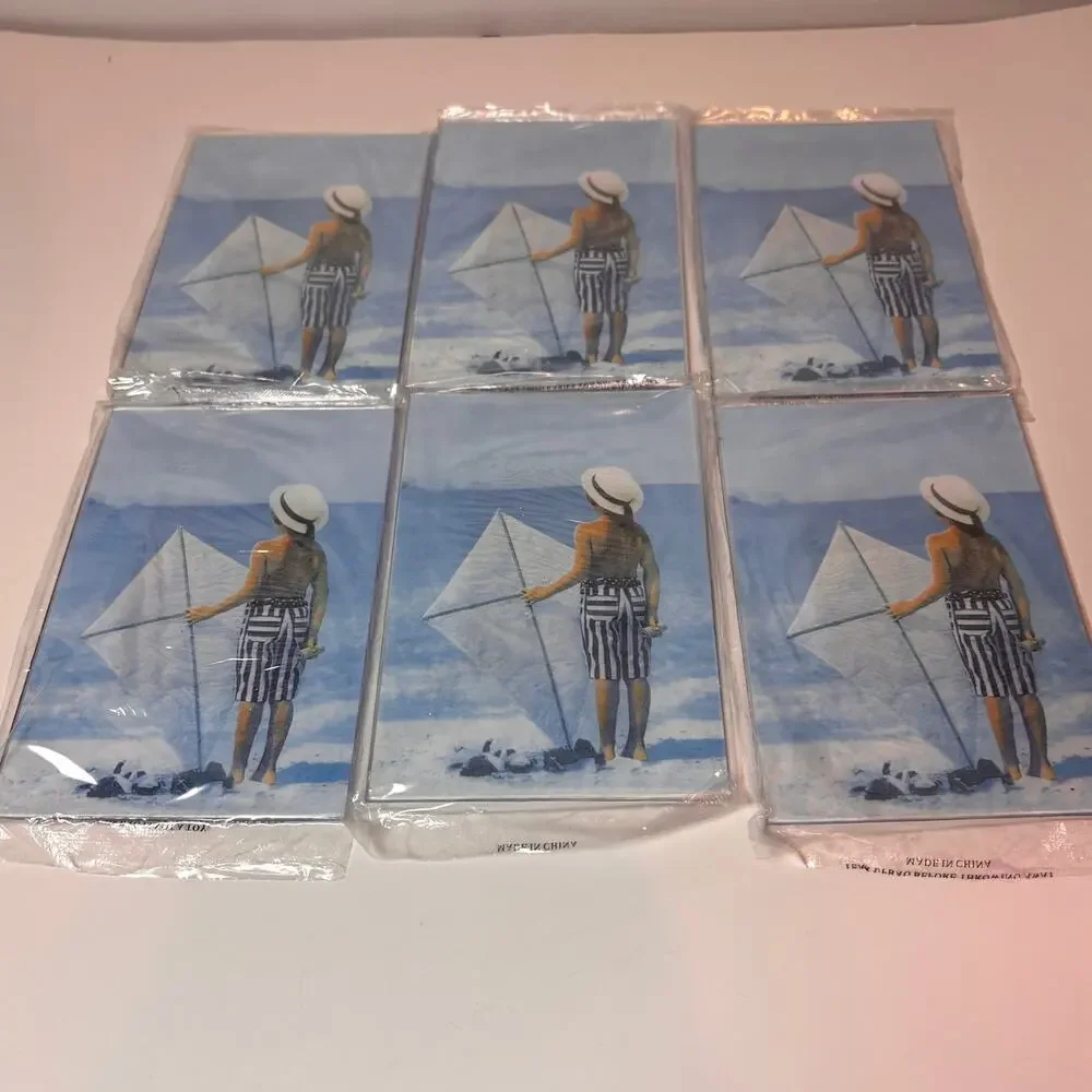 Lot of 6 Vintage Clear Borderless Acrylic Magnetic Photo Frames 4